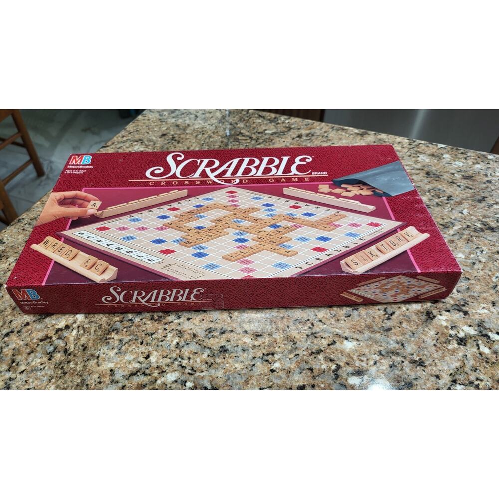 Vintage Milton Bradley Scrabble Crossword Game - 1989